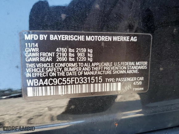 2015 BMW 4 Series 428i xDrive with VIN WBA4C9C55FD331515, listed as a Copart auction lot 79488424 with 128,168 mi miles and Clean Title. Bid and sale history available at carsss.com. Image 12.