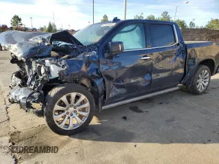 2021 Chevrolet Silverado 1500 High Country with VIN 1GCUYHED2MZ378391, listed as a Copart auction lot 87929465 with 0 mi miles and Salvage Title. Bid and sale history available at carsss.com. Image 1.