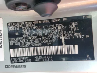 2005 Toyota Sienna CE with VIN 5TDZA23C55S260579, listed as a Copart auction lot 50317865 with 161,909 mi miles and Salvage Title. Bid and sale history available at DreamBid. Image 13.