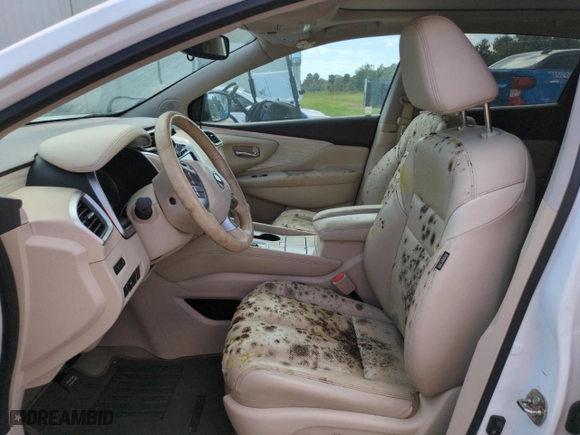 2015 Nissan Murano SV with VIN 5N1AZ2MG0FN290650, listed as a Copart auction lot 80395094 with 0 mi miles and Salvage Title. Bid and sale history available at carsss.com. Image 7.