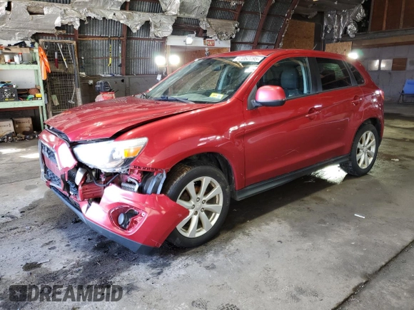 2014 Mitsubishi Outlander Sport ES with VIN 4A4AR3AU2EE004714, listed as a Copart auction lot 47062795 with 0 mi miles and Salvage Title. Bid and sale history available at carsss.com. Image 1.