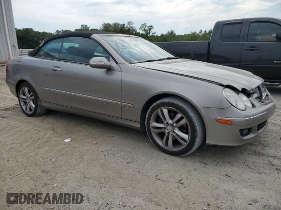 2009 Mercedes-Benz CLK 350 with VIN WDBTK56F79T102356, listed as a Copart auction lot 55977045 with 74,571 mi miles and Salvage Title. Bid and sale history available at DreamBid. Image 4.