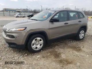 2016 Jeep Cherokee Sport with VIN 1C4PJLAB3GW273194, listed as a Copart auction lot 48885345 with 98,038 mi miles and Salvage Title. Bid and sale history available at DreamBid. Image 1.