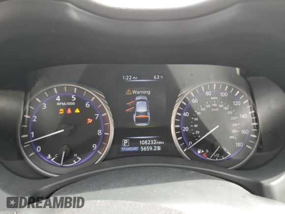 2018 Infiniti Q50 3.0t LUXE with VIN JN1EV7AR9JM433505, listed as a Copart auction lot 51435535 with 108,232 mi miles and Salvage Title. Bid and sale history available at carsss.com. Image 9.
