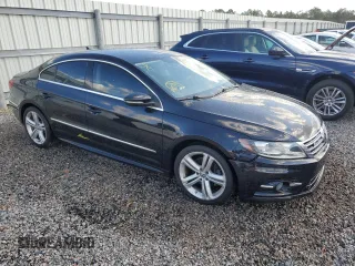 2015 Volkswagen CC R-Line with VIN WVWBP7AN0FE800915, listed as a Copart auction lot 79766214 with 76,796 mi miles and Salvage Title. Bid and sale history available at DreamBid. Image 4.