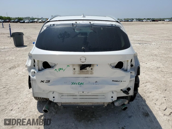 2019 BMW X3 sDrive30i with VIN 5UXTR7C57KLE97733, listed as a Copart auction lot 50323485 with 103,917 mi miles and Salvage Title. Bid and sale history available at carsss.com. Image 6.