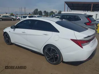2023 Hyundai Elantra N Line z VIN KMHLR4AF5PU377340, wystawiony jako IAAI lot #42153338 z przebiegiem 50 314 mil mil oraz . Historia ofert i sprzedaży dostępna na DreamBid. Obrazek 3.
