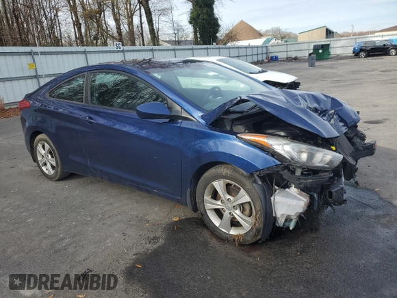 2013 Hyundai Elantra Coupe SE with VIN KMHDH6AE0DU010769, listed as a Copart auction lot 82054844 with 103,963 mi miles and Salvage Title. Bid and sale history available at carsss.com. Image 4.