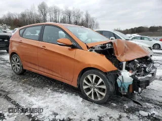 2015 Hyundai Accent Sport with VIN KMHCU5AE4FU226886, listed as a Copart auction lot 44789755 with 118,907 mi miles and Salvage Title. Bid and sale history available at carsss.com. Image 4.