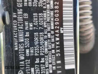 2013 Kia Sorento SX z VIN 5XYKW4A29DG382771, wystawiony jako Copart lot #55823745 z przebiegiem 279 700 mil mil oraz Szkoda całkowita • Salvage title. Historia ofert i sprzedaży dostępna na DreamBid. Obrazek 13.