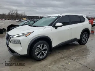 2022 Nissan Rogue SV with VIN 5N1BT3BB0NC727432, listed as a Copart auction lot 43267495 with 33,871 mi miles and Salvage Title. Bid and sale history available at carsss.com. Image 1.