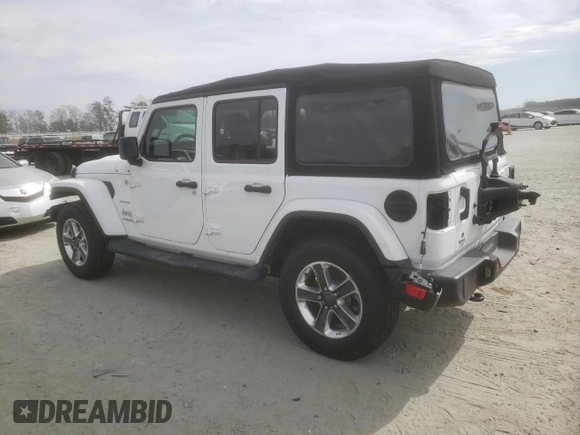 2018 Jeep Wrangler Unlimited Sahara with VIN 1C4HJXEN4JW200830, listed as a Copart auction lot 46298625 with 46,783 mi miles and Salvage title. Bid and sale history available at DreamBid. Image 2.
