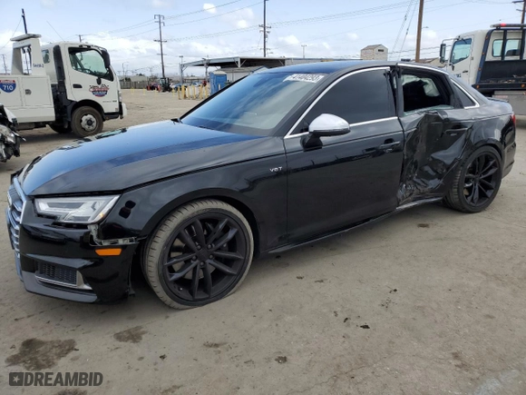 2018 Audi S4 Prestige with VIN WAUC4AF46JA132240, listed as a Copart auction lot 41404293 with 43,765 mi miles. Bid and sale history available at carsss.com. Image 1.