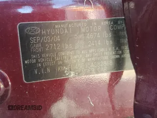 2005 Hyundai XG with VIN KMHFU45E15A382868, listed as a Copart auction lot 74253334 with 99,314 mi miles and Salvage Title. Bid and sale history available at carsss.com. Image 12.