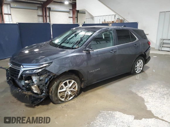 2023 Chevrolet Equinox LT with VIN 3GNAXUEG1PS121319, listed as a Copart auction lot 59525255 with 51,676 mi miles and Clean title. Bid and sale history available at DreamBid. Image 1.