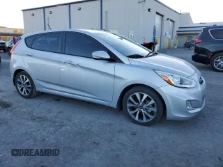 2015 Hyundai Accent Sport with VIN KMHCU5AE0FU201483, listed as a Copart auction lot 80882664 with 66,292 mi miles and Salvage Title. Bid and sale history available at carsss.com. Image 4.