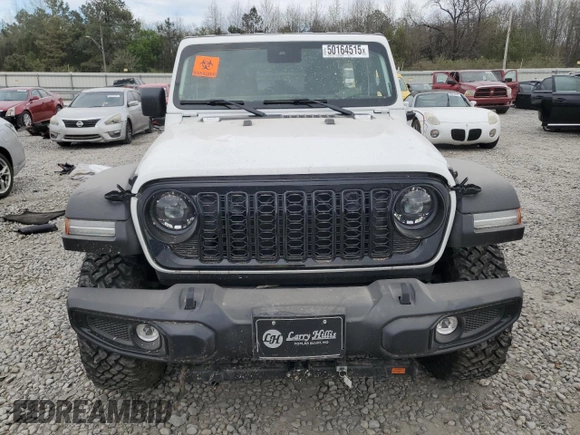 2024 Jeep Wrangler Willys with VIN 1C4PJXDG5RW350147, listed as a Copart auction lot 50164515 with 2,394 mi miles and Salvage title. Bid and sale history available at DreamBid. Image 5.