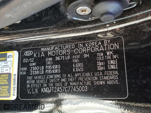 2012 Kia Soul with VIN KNDJT2A57C7745003, listed as a Copart auction lot 79456654 with 72,625 mi miles and Clean Title. Bid and sale history available at carsss.com. Image 15.
