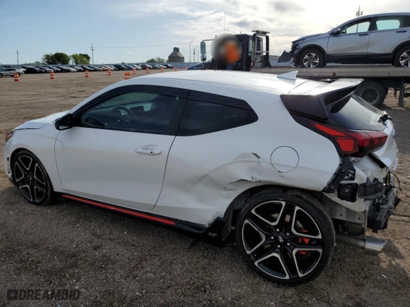 2022 Hyundai Veloster N with VIN KMHT36AH5NU015486, listed as a Copart auction lot 55395744 with NaN miles and Salvage Title. Bid and sale history available at carsss.com. Image 2.