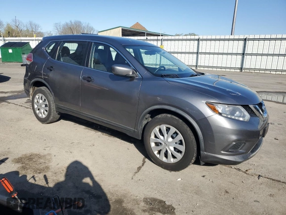 2016 Nissan Rogue SV with VIN KNMAT2MV1GP621391, listed as a Copart auction lot 52091055 with 99,970 mi miles and Salvage Title. Bid and sale history available at DreamBid. Image 4.
