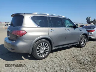 2015 Infiniti QX80 with VIN JN8AZ2NEXF9082838, listed as a Copart auction lot 51875485 with 138,533 mi miles and Salvage title. Bid and sale history available at DreamBid. Image 3.