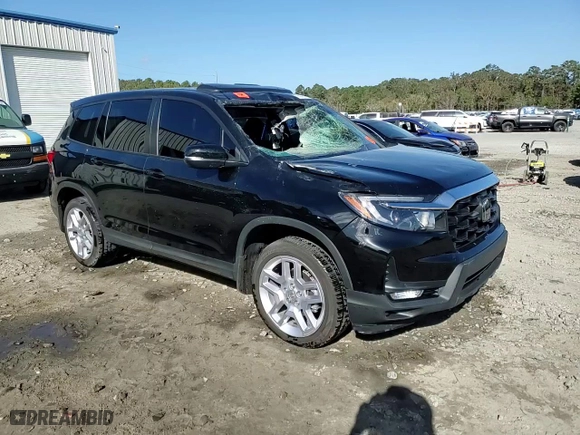 2024 Honda Passport EX-L with VIN 5FNYF8H50RB004242, listed as a Copart auction lot 78878174 with 10,348 mi miles and Salvage Title. Bid and sale history available at carsss.com. Image 14.