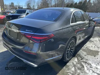 2022 Mercedes-Benz S-Class S 500 with VIN W1K6G6DB9NA088879, listed as a IAAI auction lot 41805550 with 49,053 mi miles. Bid and sale history available at carsss.com. Image 4.