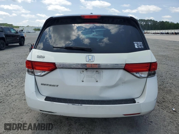 2014 Honda Odyssey EX-L with VIN 5FNRL5H67EB051217, listed as a Copart auction lot 59954225 with 262,816 mi miles and Salvage title. Bid and sale history available at DreamBid. Image 6.
