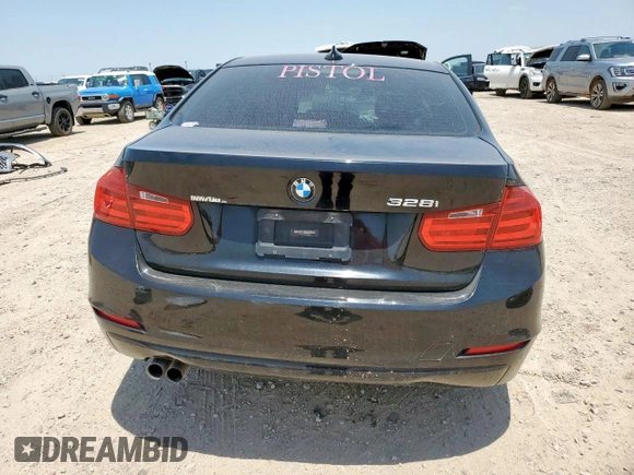 2015 BMW 3 Series 328i with VIN WBA3A5C58FF609385, listed as a Copart auction lot 61443955 with 195,705 mi miles and Salvage title. Bid and sale history available at DreamBid. Image 6.