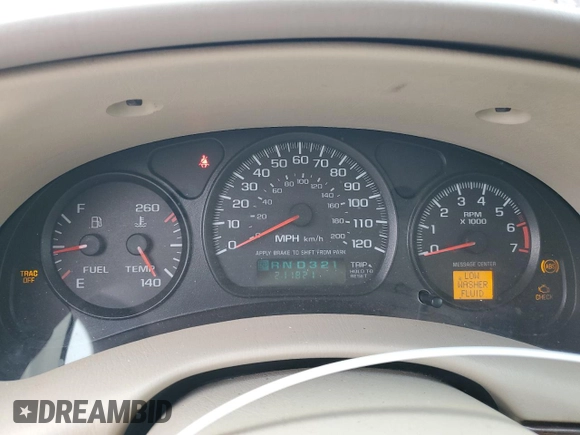2002 Chevrolet Impala LS z VIN 2G1WH55K229172302, wystawiony jako Copart lot #48767755 z przebiegiem 211 821 mil mil oraz Szkoda całkowita • Salvage title. Historia ofert i sprzedaży dostępna na DreamBid. Obrazek 9.