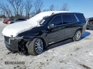 2021 Cadillac Escalade Premium Luxury z VIN 1GYS4CKL6MR486671, wystawiony jako Copart lot #89207425 z przebiegiem Nie podano mil oraz Szkody całkowita. Historia ofert i sprzedaży dostępna na DreamBid. Obrazek 1.