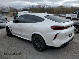 2022 BMW X6 M with VIN 5YMCY0C09N9J70336, listed as a Copart auction lot 52682365 with 0 mi miles and Salvage Title. Bid and sale history available at carsss.com. Image 2.