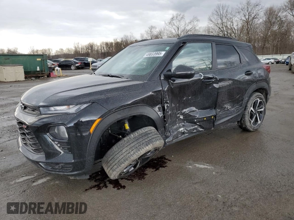 2023 Chevrolet TrailBlazer RS with VIN KL79MUSLXPB113525, listed as a Copart auction lot 51680485 with 19,165 mi miles and Salvage Title. Bid and sale history available at DreamBid. Image 1.