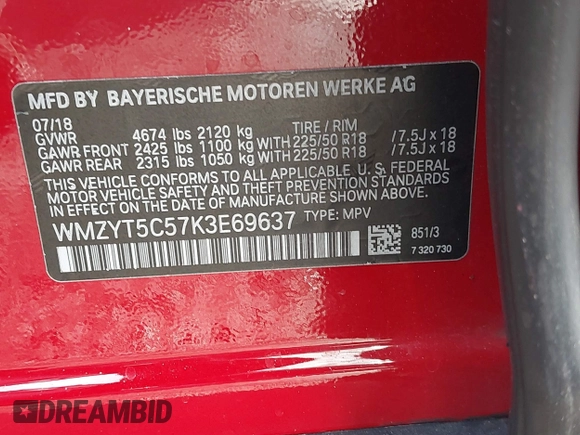 2019 MINI Countryman Cooper S with VIN WMZYT5C57K3E69637, listed as a IAAI auction lot 41379982 with 100,891 mi miles. Bid and sale history available at carsss.com. Image 9.