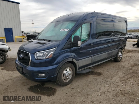 2021 Ford Transit with VIN 1FBAX9CG4MKA02913, listed as a Copart auction lot 86666774 with 29,881 mi miles and Salvage Title. Bid and sale history available at DreamBid. Image 1.