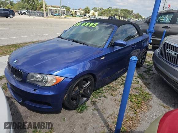2009 BMW 1 Series 135i with VIN WBAUN93569VK41024, listed as a Copart auction lot 55591965 with 127,205 mi miles and Clean Title. Bid and sale history available at DreamBid. Image 2.