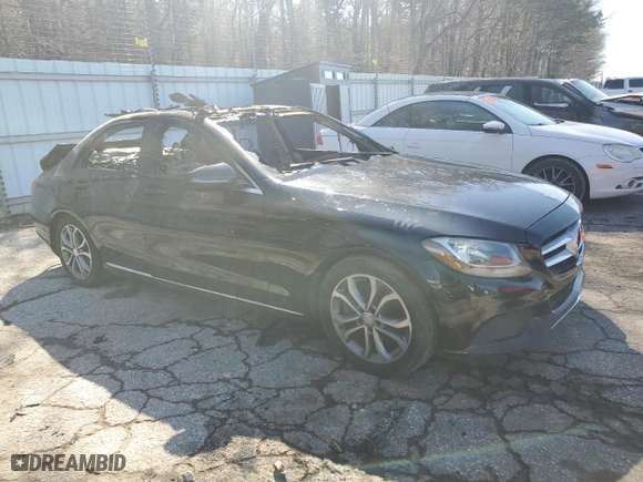 2017 Mercedes-Benz C-Class C 300 with VIN 55SWF4JB1HU198650, listed as a Copart auction lot 48583515 with 0 mi miles and Non Repairable. Bid and sale history available at carsss.com. Image 4.