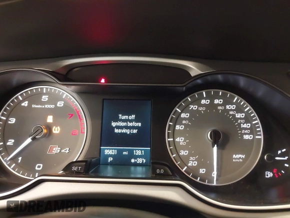2016 Audi S4 Premium Plus with VIN WAUBGAFL3GA004914, listed as a IAAI auction lot 41296241 with 95,631 mi miles. Bid and sale history available at carsss.com. Image 7.