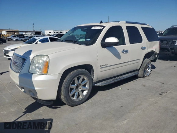 2011 GMC Yukon Denali with VIN 1GKS1EEF4BR259318, listed as a Copart auction lot 76171174 with 162,386 mi miles and Salvage Title. Bid and sale history available at carsss.com. Image 1.