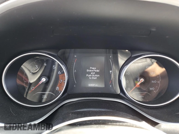 2021 Jeep Compass Altitude with VIN 3C4NJDBB8MT557658, listed as a Copart auction lot 55430545 with 53,691 mi miles and Salvage title. Bid and sale history available at DreamBid. Image 9.