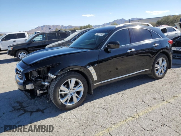 2016 Infiniti QX70 with VIN JN8CS1MU4GM670913, listed as a Copart auction lot 44271595 with 66,151 mi miles and Salvage title. Bid and sale history available at DreamBid. Image 1.
