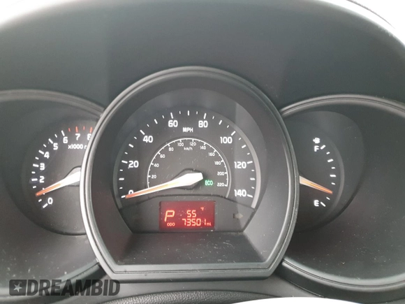 2013 Kia Rio LX with VIN KNADM4A37D6248543, listed as a Copart auction lot 51746435 with 73,501 mi miles and Salvage Title. Bid and sale history available at carsss.com. Image 9.