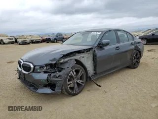 2022 BMW 3 Series 330i z VIN 3MW5R1J05N8C48755, wystawiony jako Copart lot #50738185 z przebiegiem 53 833 mil mil oraz Szkoda całkowita • Salvage title. Historia ofert i sprzedaży dostępna na DreamBid. Obrazek 1.