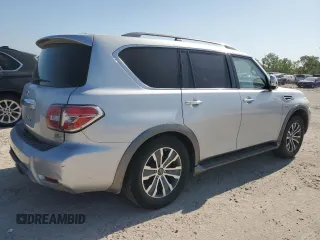 2020 Nissan Armada SL with VIN JN8AY2ND5L9110499, listed as a Copart auction lot 52770025 with 135,050 mi miles and Salvage Title. Bid and sale history available at carsss.com. Image 3.