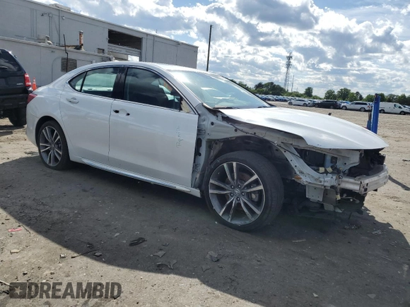 2020 Acura TLX Technology with VIN 19UUB2F45LA002554, listed as a Copart auction lot 56030465 with 62,330 mi miles and Salvage title. Bid and sale history available at DreamBid. Image 4.