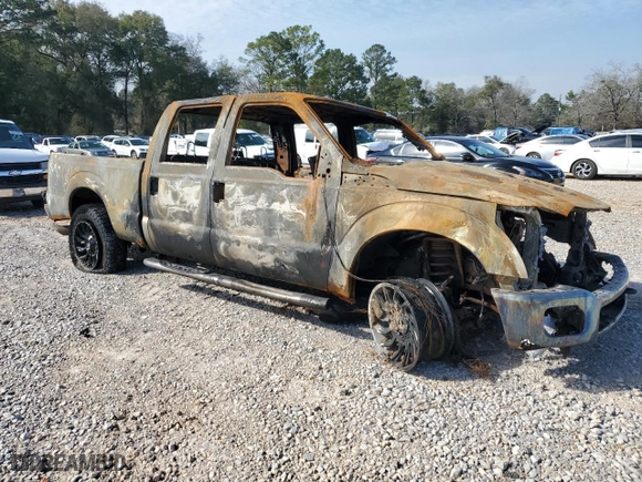 2015 Ford Super Duty F-250 SRW Lariat with VIN 1FT7W2B66FEA75033, listed as a Copart auction lot 46459995 with 0 mi miles and Salvage Title. Bid and sale history available at carsss.com. Image 4.