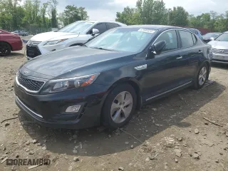 2016 Kia Optima Hybrid with VIN KNAGM4AD0G5096587, listed as a Copart auction lot 52695834 with 0 mi miles and Salvage Title. Bid and sale history available at carsss.com. Image 1.