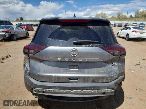 2023 Nissan Rogue S with VIN 5N1BT3AB8PC744032, listed as a Copart auction lot 54912345 with 55,045 mi miles and Salvage title. Bid and sale history available at DreamBid. Image 6.