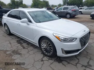 2019 Genesis G90 Premium with VIN KMTF34JA4KU061686, listed as a IAAI auction lot 42157076 with 27,359 mi miles and . Bid and sale history available at carsss.com. Image 1.