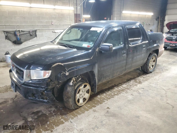 2009 Honda Ridgeline RT with VIN 5FPYK162X9B104173, listed as a Copart auction lot 43140925 with 164,071 mi miles and Salvage Title. Bid and sale history available at carsss.com. Image 1.